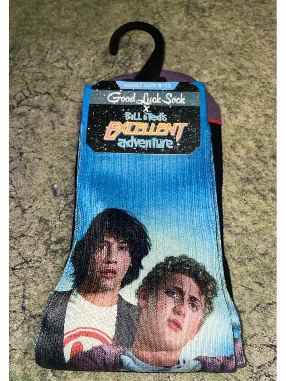 Bill & Ted's Excellent Adventure Socks Good Luck Sock 2019 Adult Size 8-13
